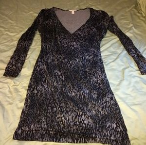 Banana Republic Jersey Long Sleeve Faux Wrap dress